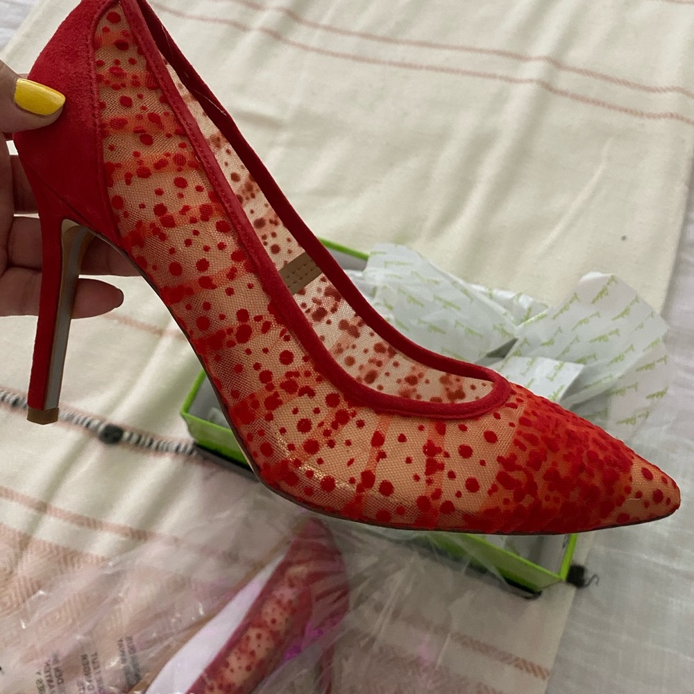 BRAND NEW Sam Edelman Red Mesh Pump “Hazel” SZ 6.5